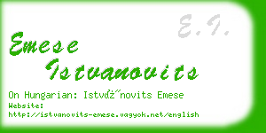 emese istvanovits business card